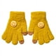 thumbnail image 2 of Guantes de otoño e invierno para niños, resistentes al frío y abrigados, con hebilla de cara sonriente para niños, guantes de punto de lana de cinco dedos para bebés, 2 of 6