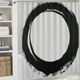 thumbnail image 6 of Orinice Abstract Shower Curtain Set with Hooks 100% Polyester Waterproof Bathroom Decor - Chic Modern Design 60x72, 6 of 7
