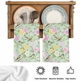thumbnail image 5 of Sage Green Spring Floral Kitchen Towels Set of 3, Elegant Farmhouse Flowers Birds Watercolor Absorbent Dish Towels for Kitchen, Microfiber Hand Towel, Quick Drying Tea Towel for Cleaning Dishcloths, 5 of 7
