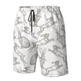 thumbnail image 4 of Balery Hand Drawn Rabbit Traje de Baño Estilo Hawaiano para Hombre, Shorts de Secado Rápido con Bolsillos-XX-Large, 4 of 6