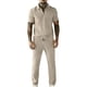 thumbnail image 1 of Pantalones de Cintura Elástica para Hombre Set Casual de Verano con Cremallera de Manga Corta Y Pantalones de Bolsillo con Cordón con Bolsillos de Cremallera para Hombres, 1 of 9