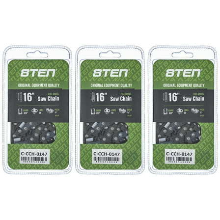 Full Chisel Chainsaw Chain 16 inch .050 3/8 59DL for Jonsered Homelite 3 Pack 810-CCC2369H