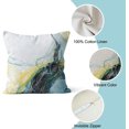 thumbnail image 3 of LAICAIW Marble Pillow Covers 26x26 Inch, Teal and Yellow Marble Texture Modern Decorative Pillow Covers Square Cotton Linen Couch Pillow Cases for Home Decor, Set of 4 (No Insert Included), 3 of 7