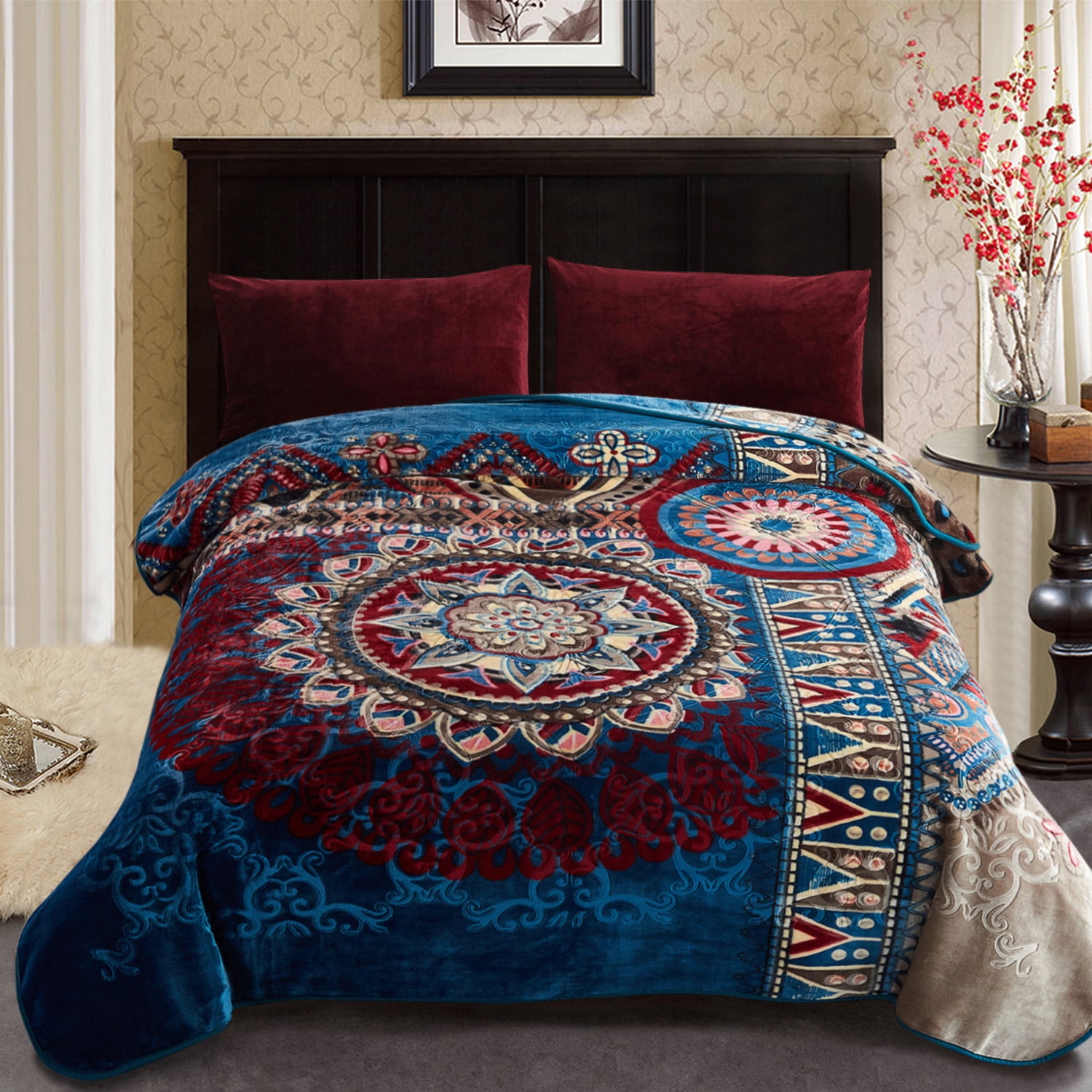 Fleece Plush Blanket King Size, Korean Mink Blanket for Winter 85 X 95