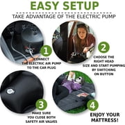 Zone Tech Inflatable Air Bed Car Mattress with Air Pump, Travel Pillow & Carrying Pouch