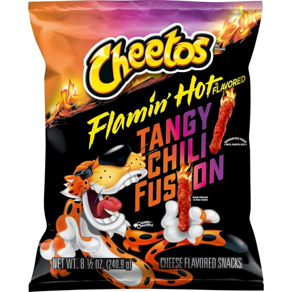 Cheetos Flamin’ Hot Tangy Chili Fusion Flavored Snack Chips, 8.5 Ounce Bag