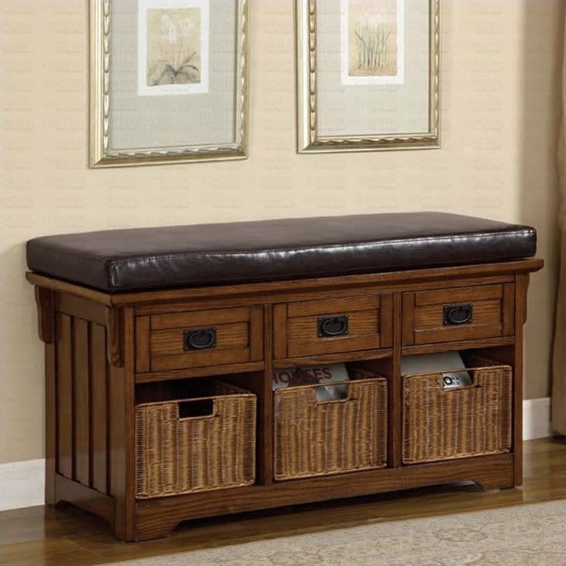 Coaster Small Storage Bench With Upholstered Seat Walmart Canada