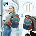 thumbnail image 6 of Morfone Baby Diaper Bag Backpack, Multifunction Waterproof Baby Bag with USB Charging Port, Stroller Straps & Pacifier Case Unisex, Colorful, 6 of 9
