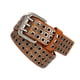 thumbnail image 1 of Sonducket Cinturones con tachuelas de 3 filas 105 cm-125 cm de longitud cinturón ajustable Hip Hop hombres Casual Punk correa masculina moda Cinturones Amarillo 125cm, 1 of 6
