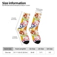 thumbnail image 6 of Uemuo Balls Pattern Women's Crew Socks, Soft Durable Breathable Moisture-Wicking with Odor Control Cotton socks, 6 of 9