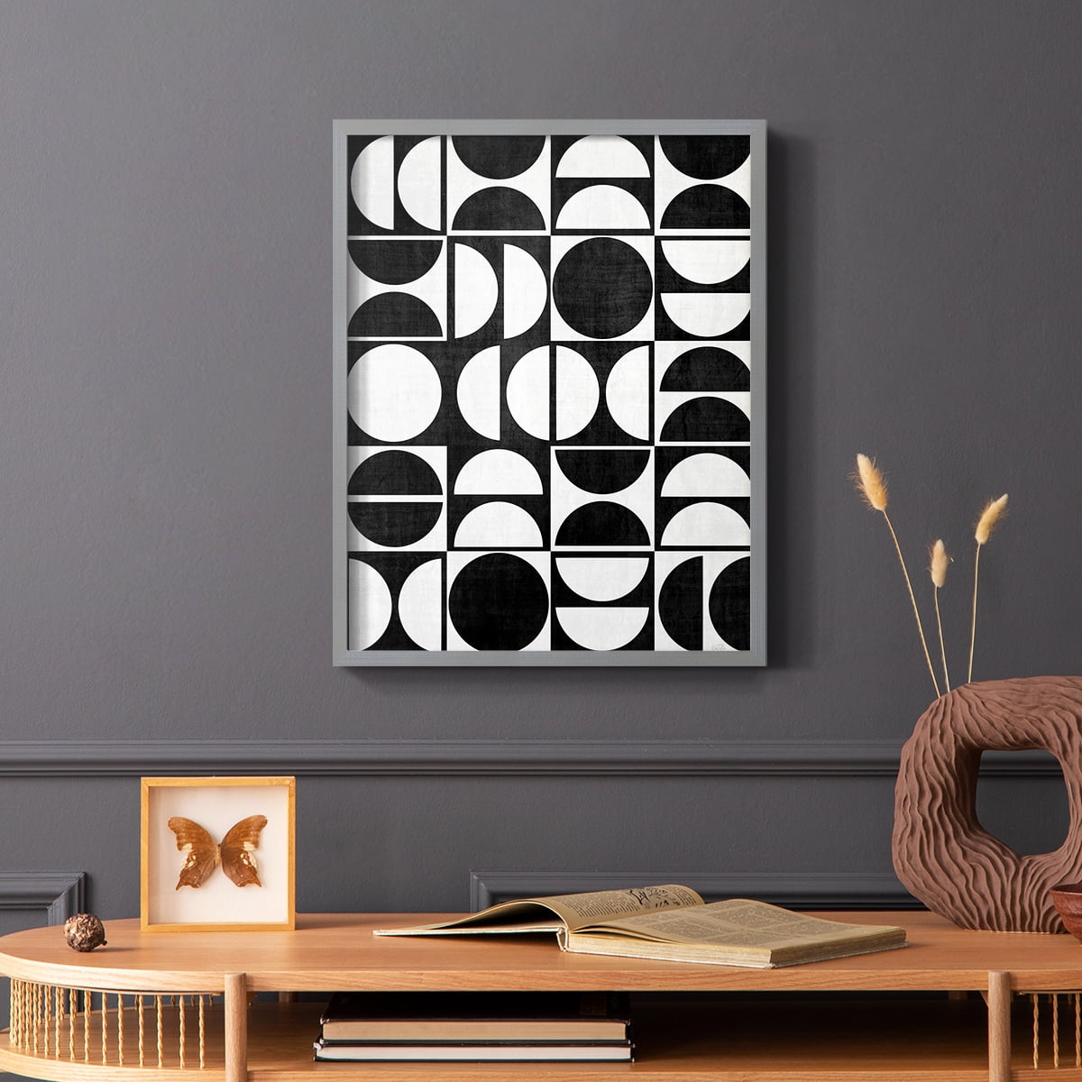 Modern Semis in Gray Solid Wood 16 x 20 Framed Print