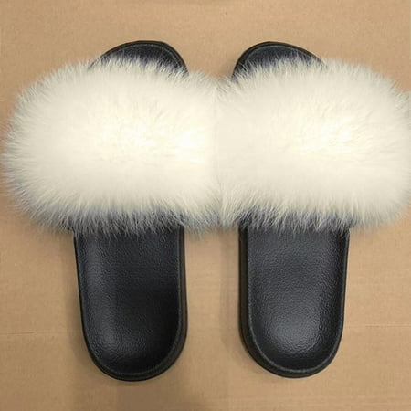 

MRULIC slippers for women Fashion Summer Women Round Toe Slippers Non-Slip Solid Colorful Outdoor Shoes house slippers for women Beige + US:7.5