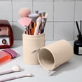 thumbnail image 7 of LBGAJGS Makeup Brush Storage Bucket, Portable PU Leather Cosmetic Brush Holder, Waterproof Dustproof Organizer for Vanity Desk and Travel, 7 of 7