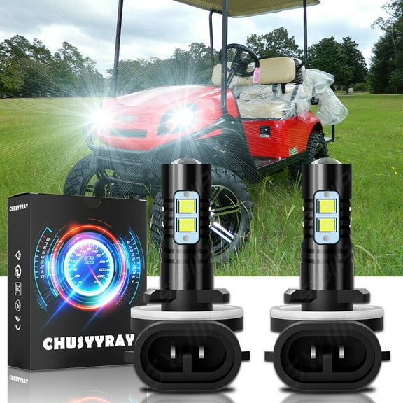 2x 50W 881 LED Replacement 12V Bright White 6000K Car Fog Light Bulbs 862/886/889/894/896