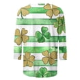 thumbnail image 4 of successthop St Patricks Day Ladies Tops and Blouses 3/4 Sleeve Dressy Green Round Neck Polyester Casual St. Patricks Day Blouse Tops for Irish Themed Gifts L, 4 of 5
