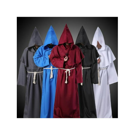 MarinaVida Christian Coat Priest Robe Monk Puppet Halloween Party Costume Cosplay Cloak