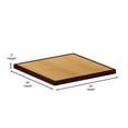 thumbnail image 5 of BizChair 36'' Square 2-Tone High-Gloss Cherry / Mahogany Resin Table Top with 2'' Thick Drop-Lip, 5 of 10