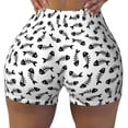 thumbnail image 2 of Susaid Fish Bone Print Intensify Workout Shorts for Women Seamless Scrunch Short Gym Yoga Running Sport Active Exercise Fitness Shorts-Large, 2 of 8