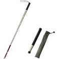 thumbnail image 1 of Telescopic Blind Walking Stick, 9 Sections, Aluminum Alloy Folding Cane with Reflective Film, 54.3 Inches, 1 of 4