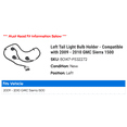 thumbnail image 2 of Left Tail Light Bulb Holder - Compatible with 2009 - 2010 GMC Sierra 1500, 2 of 2