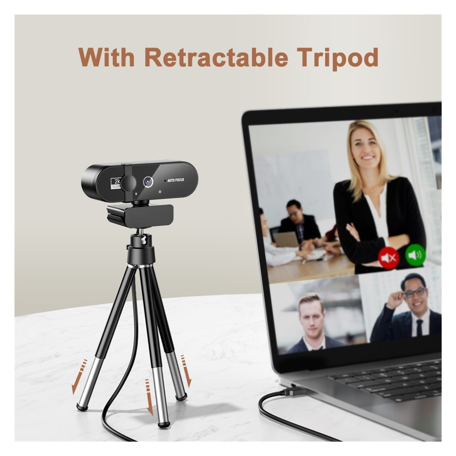 Webcam For PC Web Camera Mini Web Cam With Microphone Usb Webcan Autofocus 4K 2K 1080P Full HD Stream Camera For Computer Laptop ,HD Video