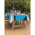 thumbnail image 3 of Outdoor Tablecloth with Umbrella Hole for Patio/Picnic/Party/Camping, Blue Geometric Waterproof Table Cloth Rectangle Table Cover Washable, Modern Abstract Lines Textured (60"x 102"), 3 of 8