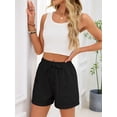 thumbnail image 4 of Women'S Shorts Casual Summer Shorts High Waisted Comfy Pull on Shorts with Pockets, 4 of 9