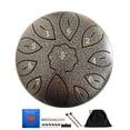 thumbnail image 1 of WDOplteas Tongue Drum Instrumento Percusión Tambor Acolchada Tambor Mano (Plata), 1 of 9