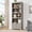 Gray 31.5in, variant on Five Tier Bookshelf 69 Inch Tall Farmhouse Bookcase With Two Doors Adjustable Shelves Open Display Storage Gray
