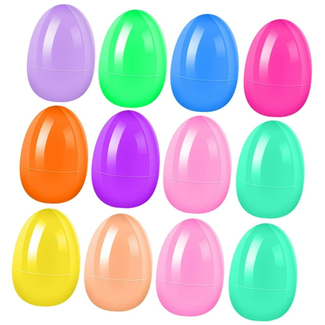 12 huevos de Pascua rellenables para cestas de Pascua, juguetes interactivos, regalos de fiesta para multicolor