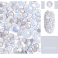 thumbnail image 2 of Decoración de uñas con mini cuentas de base plana para manicura con diamantes de imitación 3D (blanco), 2 of 2