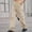 Khaki, variant on HUPOM Dress Pants Women Womens Pants Carpenter High Waist Rise Long Slim Straight Khaki L