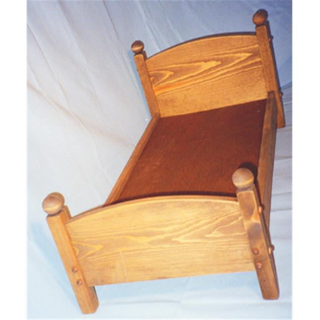 large wooden doll bed
