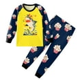 thumbnail image 2 of Dakiuu Boys Girls Carnival Pajamas Set Toddler Kids 2 Pcs Long Sleeve T Shirt and Pants Pj Sleepwear Outfits B-Yellow 2-3 Years (2Y), 2 of 4