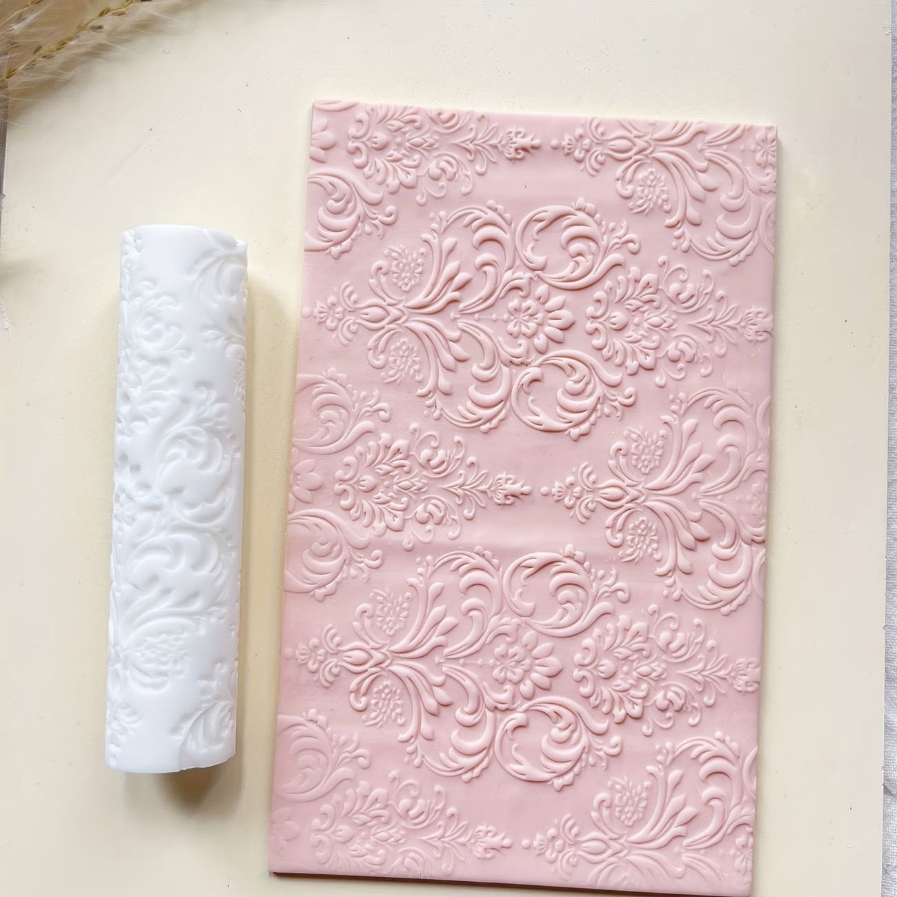 1pc, classical pattern soft clay texture rolling tool, high precision texture roller for DIY creative decorative earrings, pins and ornaments, jewelry making kit