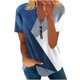 thumbnail image 1 of Blusa de manga corta con cuello en V, informal, cómoda y elegante para mujer OAVQHLG3B Store  lin121212, 1 of 5