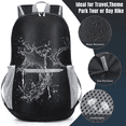 thumbnail image 4 of Sac à Dos de Randonnée Ultraléger 20L - Sac Pliable Léger, Résistant à l'Eau, Design Unisexe (Noir), 4 of 7