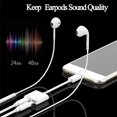 thumbnail image 4 of ORUYROP [Apple MFi Certified] 2PACK iPhone Lightning to 2 Lightning Adapter, Dual Lightning AUX + Charger Adapter Dongle Cable Splitter Compatible with iPhone 12/11/SE/X/XR/XS/8/7/6 Support C, 4 of 7