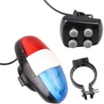 thumbnail image 2 of Bicycle Police Sound Lights Trumpet Cycling Horn Bell Warning Safety Bicycle LED Light Waterproof Bike Lights,,F32317, 2 of 5