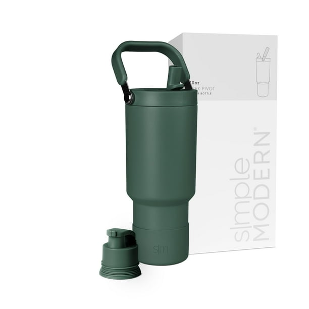 Botella de agua Simple Modern Trek Pivot de acero inoxidable de 900 ml