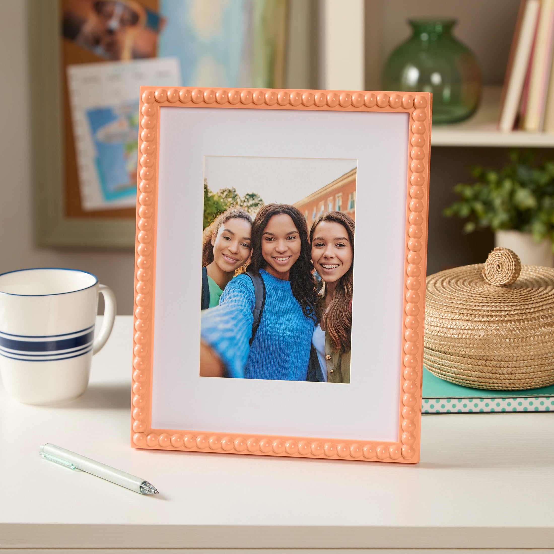 Mainstays by Becky G. & Alejandra 5" x 7" or 8" x 10" Beaded Photo Frame, Mimosa Light