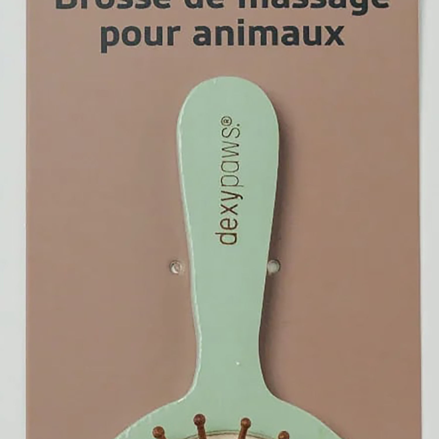 Dexypaws: Purrfect Massage Cat Brush - Sage Green, Cat Shaped Comb Head, Pet Care, Grooming-Relaxation Tool, Wooden Handle, Coat Health, Soft Bristle