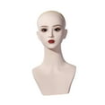 thumbnail image 2 of Cabeza de maniquí femenino con perchero para sombreros, circunferencia de 54 cm, soporte profesional para exhibición de pelucas. maquillaje rojo, 2 of 8