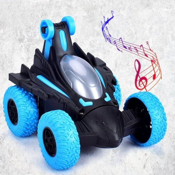 Uklsqma Remote Control Stunt Car 2.4Ghz 4Wd High Speed Off Road Rc Vehicle | Double Sided 360° Rolling Rotation | Led Headlights | Durable Rubber Wheels | Kids Ages 3-12 Indoor Outdoor Toy