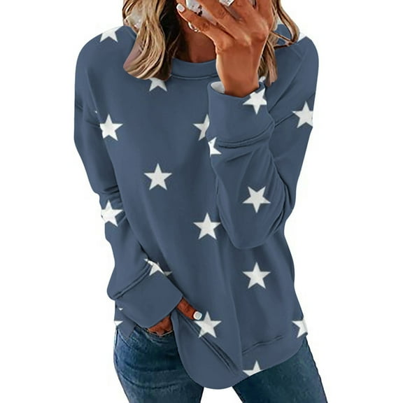 Women Sweatshirt Hoodie Zipper Long Sleeve Shirts Tor Women Plus Size Women's Fashion Printed Loose T-shirt Long Sleeves Blouse Round Neck Casual Tops Sweatshirt Hoodies Fall Clothes for Women
