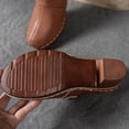thumbnail image 5 of Xfvqtps Womens Mules Slide Sandals Block Heel Close Toe Buckle Strap Casual Slip on Spring Summer Office Wear Comfort, 5 of 9