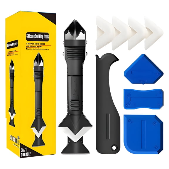 ICERUN Caulking tool Precision Edge Finishing Caulk Remover tool Soft and Safe Material Scraper tool,Style4