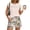 Army Green, variant on Womens Short Sets 2 Piece Outfits Short Sleeve Lounge Pleated Tops and Shorts Set Plus Size Soft Summer Tracksuit Women, Green XL