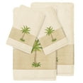 thumbnail image 2 of Authentic Hotel and Spa  Turkish Cotton Palm Tree Embroidered Cream 4-piece Towel Set, 2 of 4