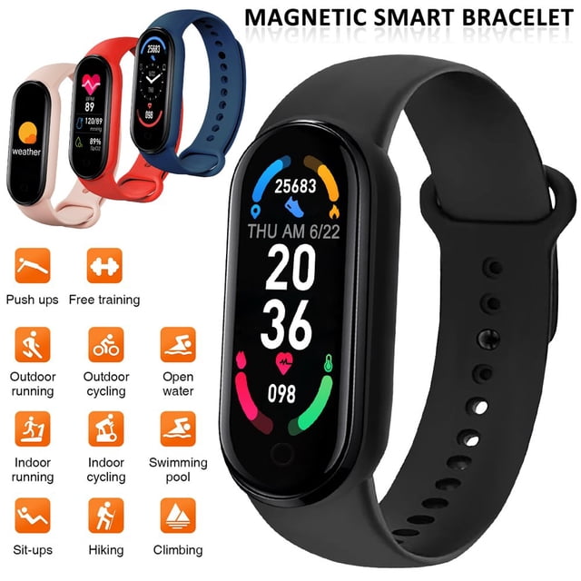 DEBGFS Fitness Tracker with Heart Rate Activity Tracker Health Exercise Watch with Sleep Monitor Message Call Reminder Smart Fitness Band 15-Day Battery Life Bluetooth Fitness Watch(Blue),pink